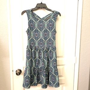 Band of Gypsies Festival Cross Back Tiered Dress